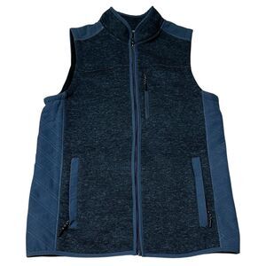 Stoic Men’s Heathered Blue Full Zip Vest | Size S